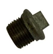 Black Malleable Iron Flanged Plug - 1/8in BSP